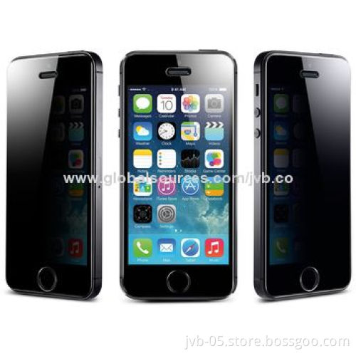 Anti-spy Tempered-glass Screen Protectors for iPhone 5/5S with 8-9H Hardness